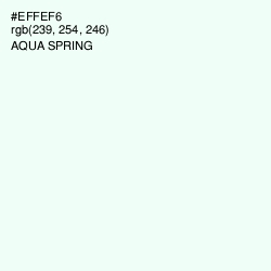 #EFFEF6 - Aqua Spring Color Image